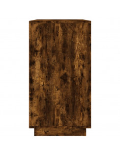 Credenza Rovere Fumo 80x34x75 cm in Legno Multistrato