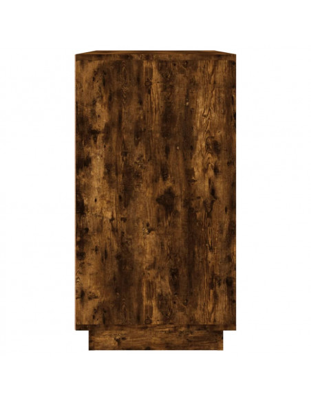 Credenza Rovere Fumo 80x34x75 cm in Legno Multistrato