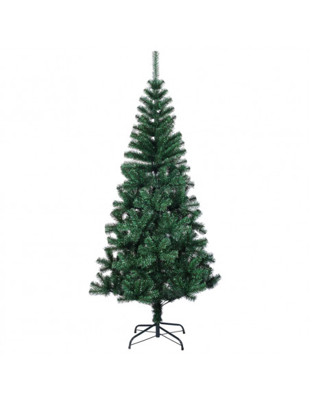 Albero di Natale Artificiale Punte Iridescenti Verde 240 cm PVC