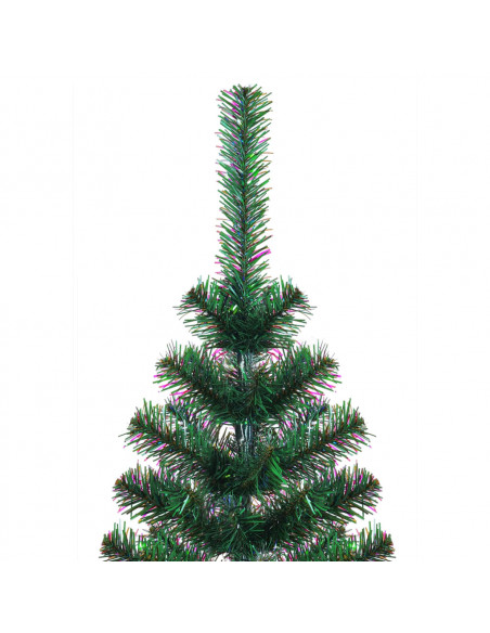 Albero di Natale Artificiale Punte Iridescenti Verde 240 cm PVC