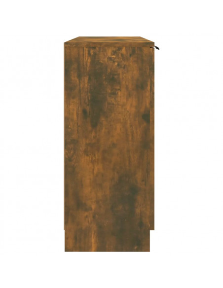 Credenza Rovere Fumo 90,5x30x70 cm in Legno Multistrato