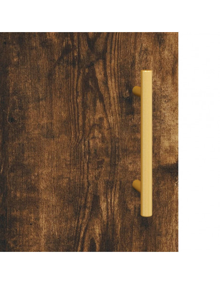 Credenza Rovere Fumo 90x34x80 cm in Legno Multistrato