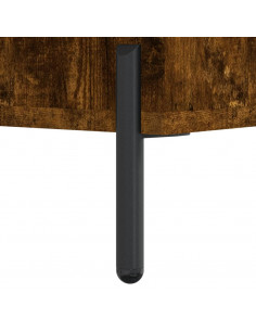 Credenza Rovere Fumo 90x34x80 cm in Legno Multistrato