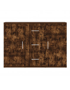 Credenza Rovere Fumo 91x29,5x65 cm in Legno Multistrato