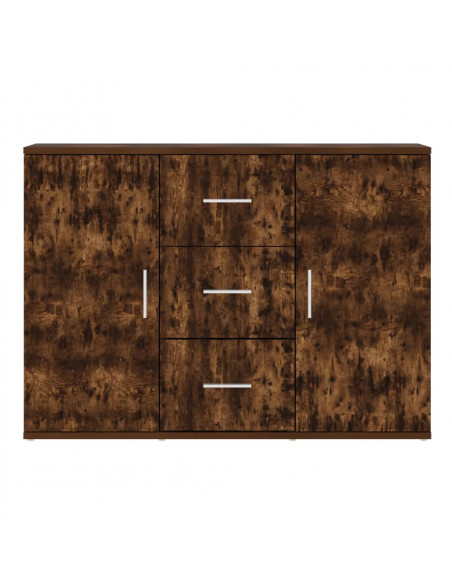 Credenza Rovere Fumo 91x29,5x65 cm in Legno Multistrato