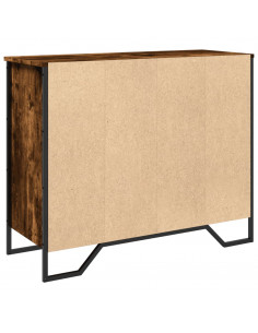 Credenza Rovere Fumo 91x35,5x74,5 cm in Legno Multistrato