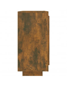 Credenza Rovere Fumo 92x35x75 cm in Legno Multistrato