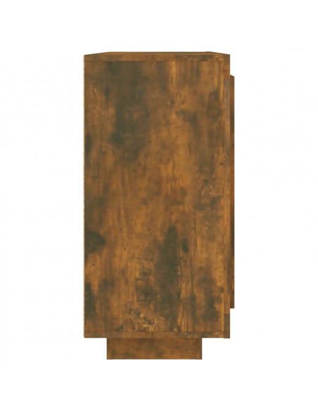 Credenza Rovere Fumo 92x35x75 cm in Legno Multistrato