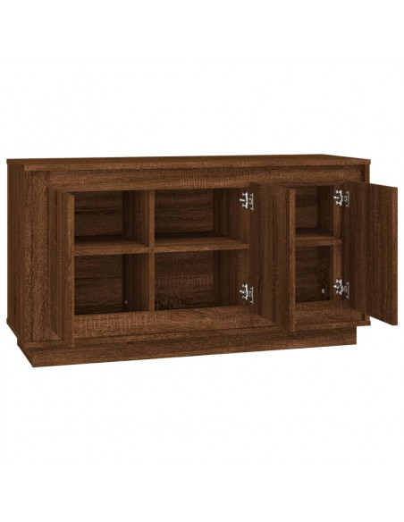Credenza Rovere Marrone 102x35x55 cm in Legno Multistrato