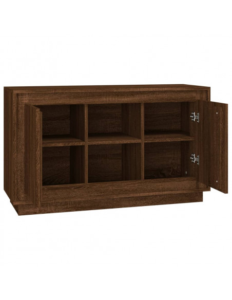 Credenza Rovere Marrone 102x35x60 cm in Legno Multistrato