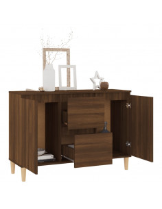 Credenza Rovere Marrone 103,5x35x70 cm in Legno Ingegnerizzato