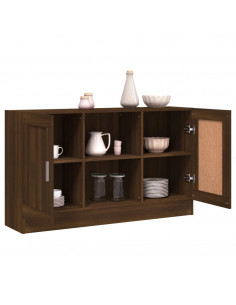 Credenza Rovere Marrone 120x30,5x70 cm in Legno Multistrato