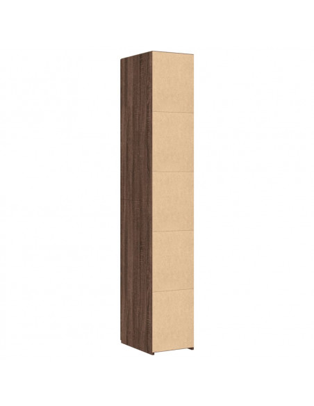 Credenza Rovere Marrone 30x42,5x185 cm in Legno Multistrato