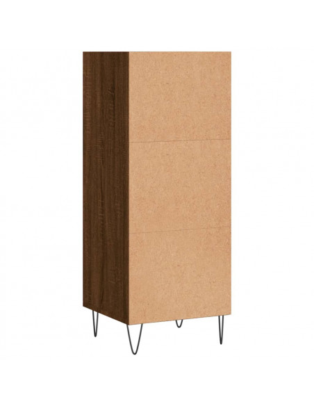 Credenza Rovere Marrone 34,5x32,5x90 cm in Legno Multistrato