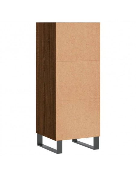 Credenza Rovere Marrone 34,5x32,5x90 cm in Legno Multistrato