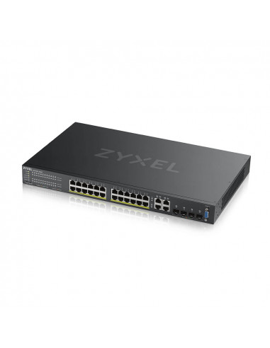 Zyxel GS2220-28HP-EU0101F switch di rete Gestito L2 Gigabit Ethernet (10/100/1000) Supporto Power over Ethernet (PoE) Nero