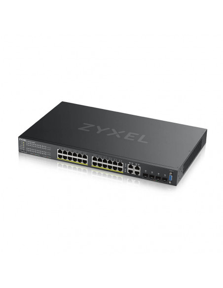 Zyxel GS2220-28HP-EU0101F switch di rete Gestito L2 Gigabit Ethernet (10/100/1000) Supporto Power over Ethernet (PoE) Nero