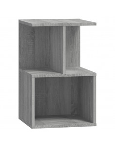 Comodino Grigio Sonoma 35x35x55 cm in Legno Multistrato 2