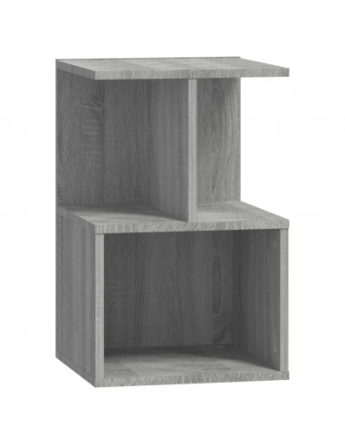 Comodino Grigio Sonoma 35x35x55 cm in Legno Multistrato