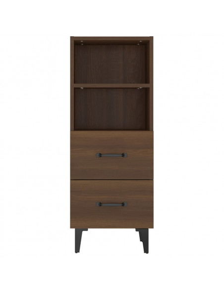 Credenza Rovere Marrone 34,5x34x90 cm in Legno Multistrato