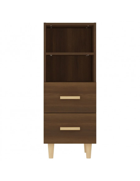 Credenza Rovere Marrone 34,5x34x90 cm in Legno Multistrato