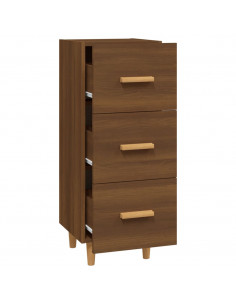 Credenza Rovere Marrone 34,5x34x90 cm in Legno Multistrato