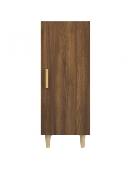 Credenza Rovere Marrone 34,5x34x90 cm in Legno Multistrato