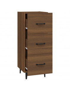 Credenza Rovere Marrone 34,5x34x90 cm in Legno Multistrato