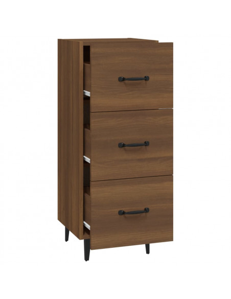 Credenza Rovere Marrone 34,5x34x90 cm in Legno Multistrato