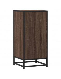 Credenza Rovere Marrone 35,5x35x76 cm in Truciolato e Metallo