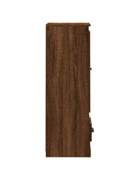 Credenza Rovere Marrone 36x35,5x103,5 cm in Legno Multistrato
