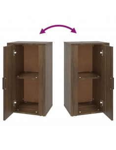 Credenza Rovere Marrone 40x33x70 cm in Legno Multistrato