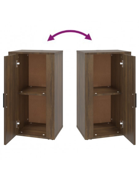 Credenza Rovere Marrone 40x33x70 cm in Legno Multistrato