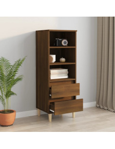 Credenza Rovere Marrone 40x36x110 cm in Legno Multistrato