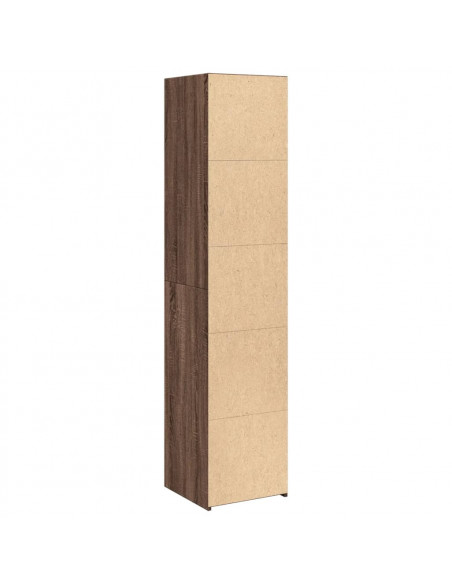 Credenza Rovere Marrone 40x41x185cm in Legno Multistrato