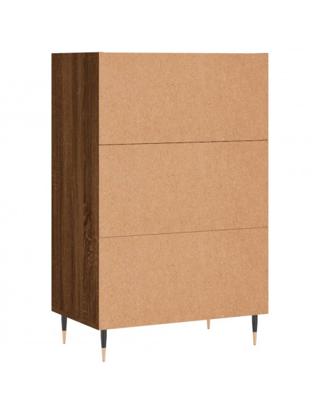 Credenza Rovere Marrone 57x35x90 cm in Legno Multistrato