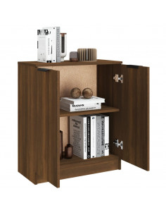 Credenza Rovere Marrone 60x30x70 cm in Legno Multistrato