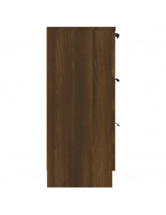 Credenza Rovere Marrone 60x30x70 cm in Legno Multistrato