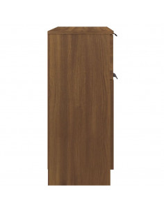 Credenza Rovere Marrone 60x30x70 cm in Legno Multistrato