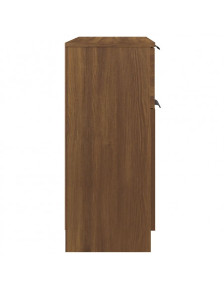 Credenza Rovere Marrone 60x30x70 cm in Legno Multistrato