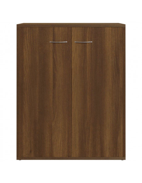 Credenza Rovere Marrone 60x30x75 cm in Legno Multistrato