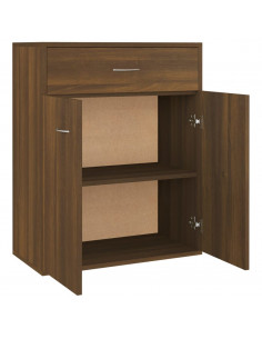 Credenza Rovere Marrone 60x30x75 cm in Legno Multistrato