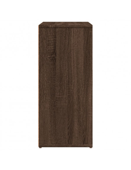 Credenza Rovere Marrone 60x31x70 cm in Legno Multistrato