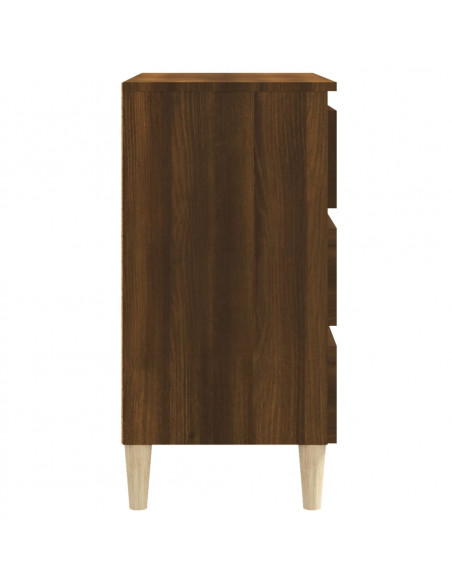 Credenza Rovere Marrone 60x35x69 cm in Legno Multistrato