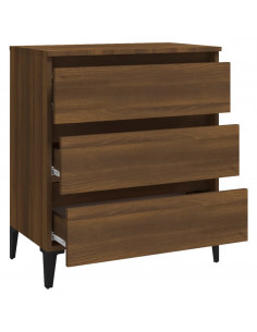 Credenza Rovere Marrone 60x35x69 cm in Legno Multistrato