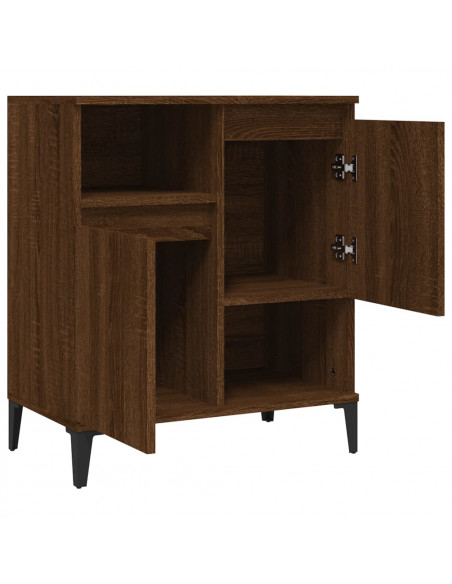 Credenza Rovere Marrone 60x35x70 cm in Legno Multistrato