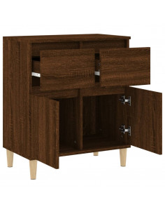 Credenza Rovere Marrone 60x35x70 cm in Legno Multistrato