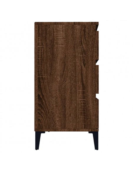 Credenza Rovere Marrone 60x35x70 cm in Legno Multistrato