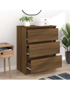 Credenza Rovere Marrone 60x35x76 cm in Legno Ingegnerizzato