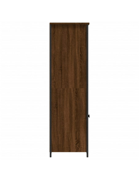 Credenza Rovere Marrone 62x36x121,5 cm in Legno Multistrato
